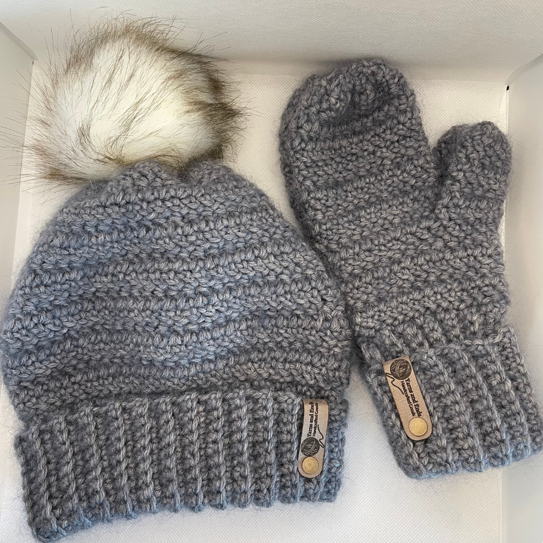 Merino Hat and Mitts